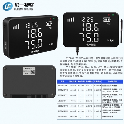 S200W WIFI無線溫濕度記錄儀